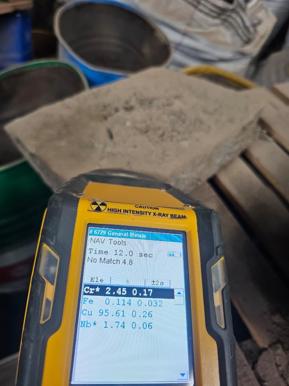 XRF Verified – Cu 95.61% Nickel-Bearing
