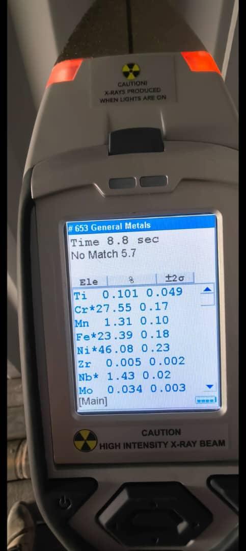 XRF Verified – Ni 46.08% (Inconel Grade)